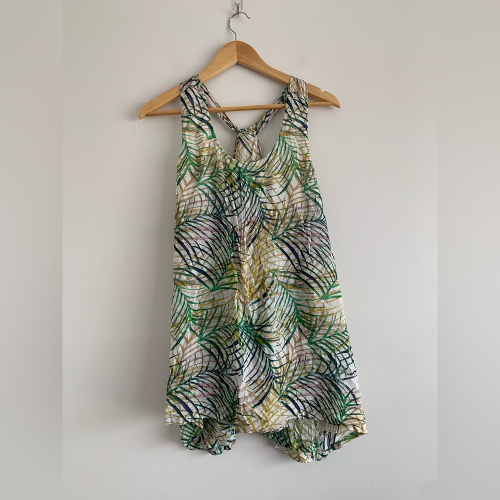 BB Dakota palm leaves Flowy tank top